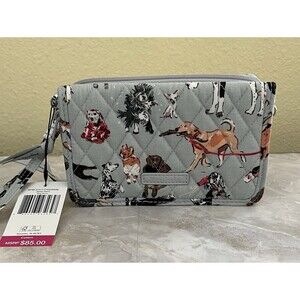 Vera Bradley Dog Show 3 in 1 Crossbody Wristlet RFID Quilted Wallet NWT